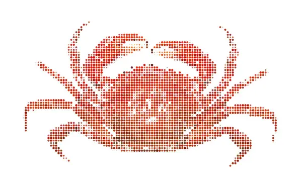 Crab Vector Circles Stock Illustration