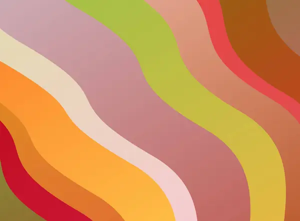 Многоцветный Полосатый Абстрактный Фон Векторная Иллюстрация — стоковый вектор