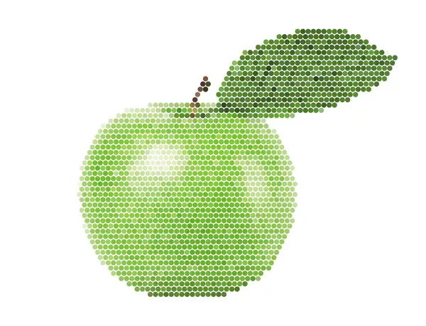 Jablko Vektorových Kruhů Stock Ilustrace