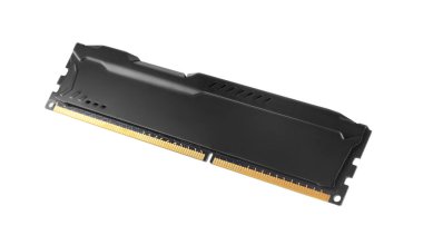 DDR RAM bellek modülü beyaz arkaplanda izole edildi