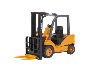 Forklift yükleyici, istif kamyonu, beyaz arkaplanda izole et