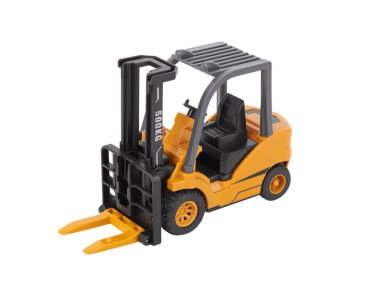 Forklift yükleyici, istif kamyonu, beyaz arkaplanda izole et
