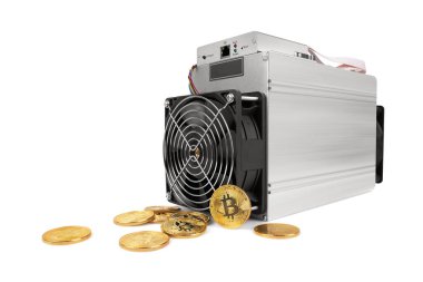 Cryptocurrency araştırma grubu bitcoin ve altcoins araştırma için. Beyaz arka plan üzerinde izole