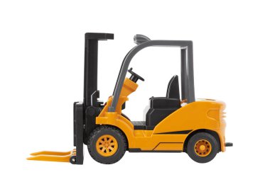 Forklift yükleyici, istif kamyonu, beyaz arkaplanda izole et