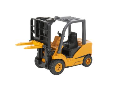 Forklift yükleyici, istif kamyonu, beyaz arkaplanda izole et