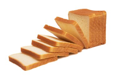 Beyaz arkaplanda izole edilmiş tostlar