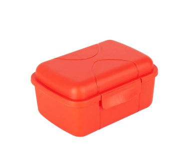 Beyaz arka plan üzerinde izole plastik beslenme çantası