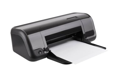 Mürekkep jet yazıcısı beyaz arkaplanda izole edildi