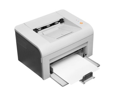 Laser printer isolated on white background clipart