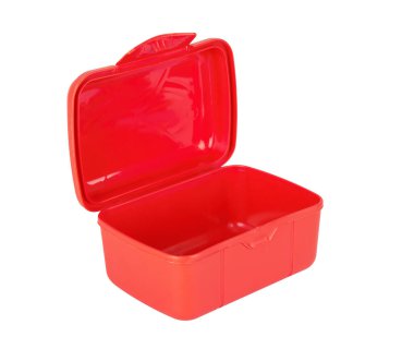 Beyaz arka plan üzerinde izole plastik beslenme çantası