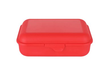 Beyaz arka plan üzerinde izole plastik beslenme çantası