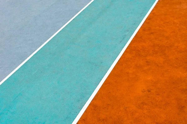 Spor Sahasında Renkli Kauçuk Yüzey Renkli Çalışan Parça — Stok fotoğraf