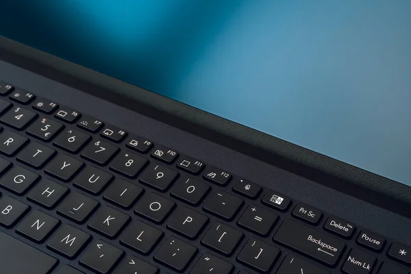 Закройте Клавиатуру Ноутбука Информационные Технологии — стоковое фото