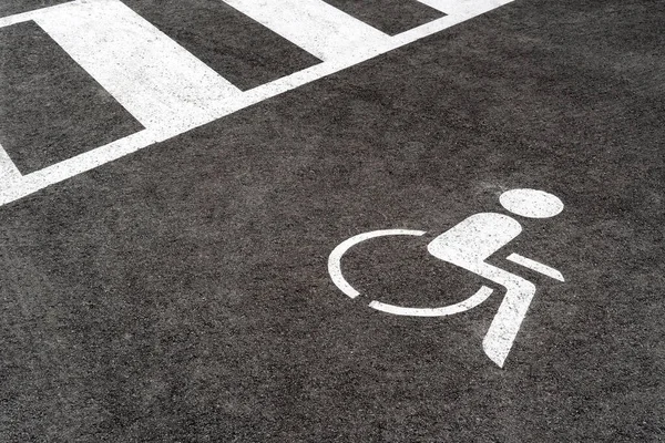 Disabled Parking Sign Road Wheelchair Logo Stock Image