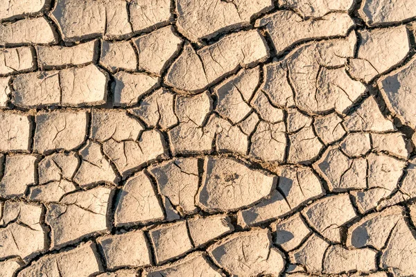 Ξηρασία Ρωγμές Στο Έδαφος Καθόλου Ζεστό Νερό Έλλειψη Υγρασίας Αποξηραμένο — Φωτογραφία Αρχείου