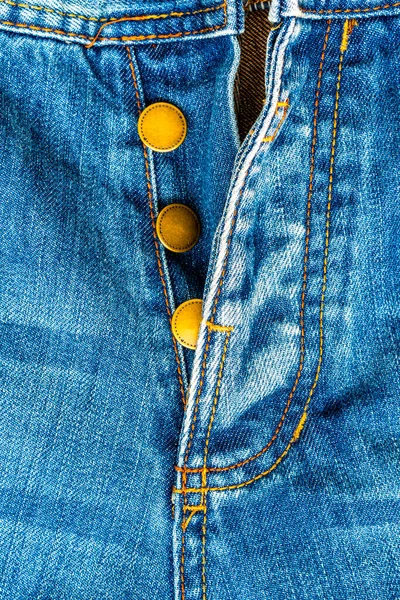 Nahaufnahme Eines Schrittes Blauer Jeans Textur Alte Blaue Jeans Vorne — Stockfoto