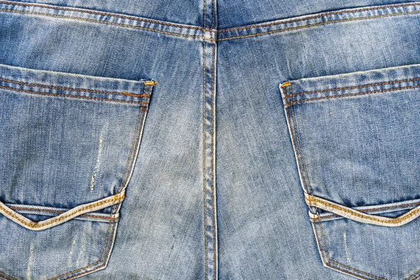 Closeup View Jeans Back Pockets Background — Stock Photo, Image
