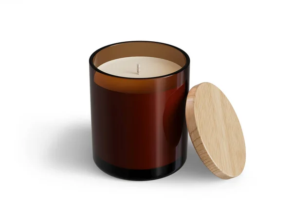 Minimalist Glass Jar Candle with Gold Lid — Linwood Candle Co.