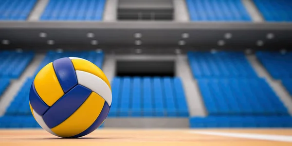 Volleyball Und Netz Der Voleyball Arena Während Eines Spiels Illustration — Stockfoto