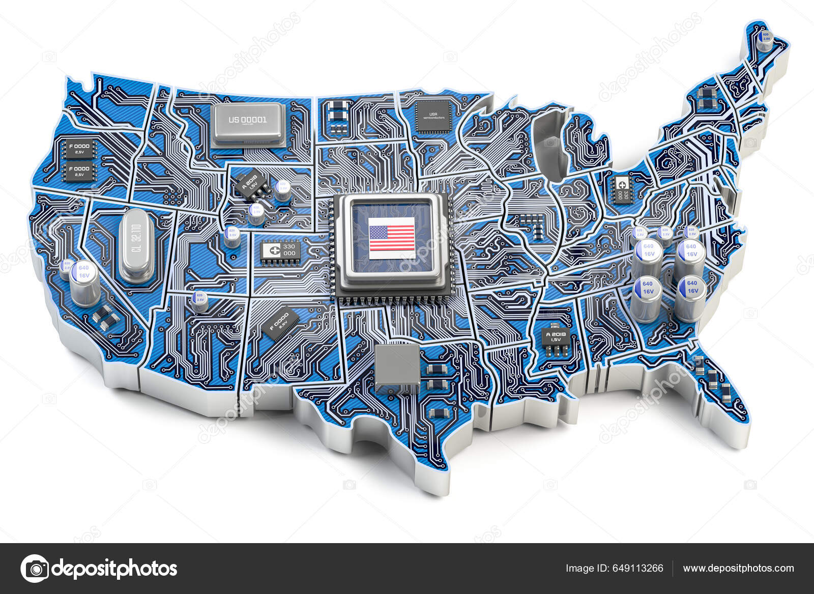 Usa semiconductor industry computer chips manufacturing artificial