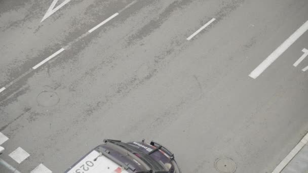 Barcelona Spanien Januar 20124 Zwei Polizei Spezialeinheiten Transportieren Autos Mossos — Stockvideo
