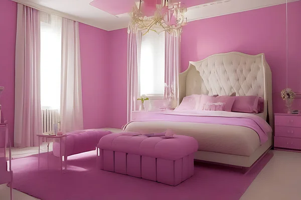 Creative Pastel Color Elegant Bedroom Interior Design, Peculiar