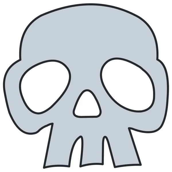 Símbolo Desenho Animado Crânio Humano Ícone Ilustração De Stock