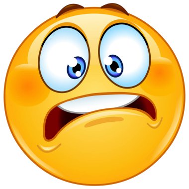 Şaşırmış ve korkmuş emoji ifadeleri