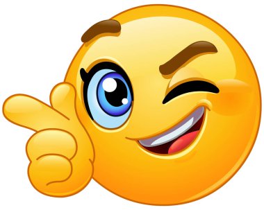 Şakacı bir işaret hareketiyle göz kırpan kadın emojisi.