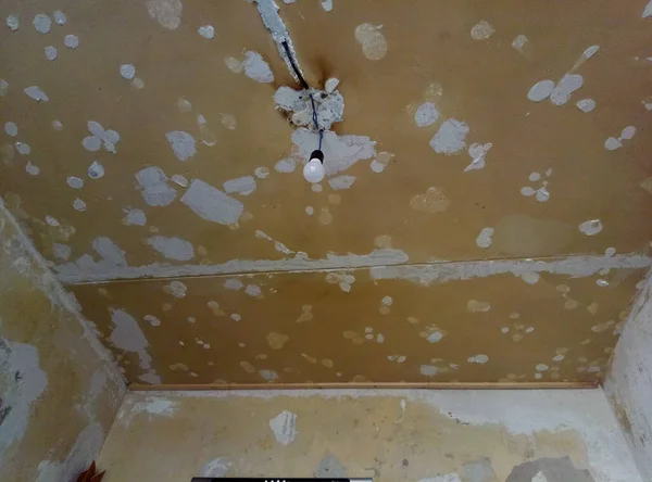 Shabby Walls Ceiling Apartment Renovation Kitchen Royalty Free Stock Images