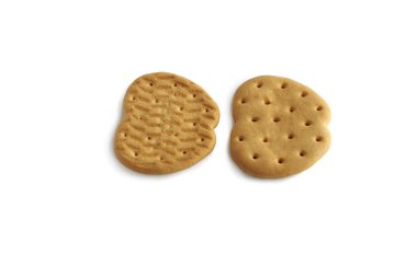 İki galette kurabiye. Beyaz arkaplanda izole.