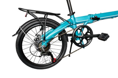 Plastik bisiklet pedalı. Yakın plan. Beyaz arkaplanda izole.
