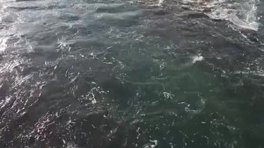 Denize dökülen kanal. Ekim 20224. Kazakistan. Mangistau bölgesi.