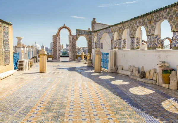 Traditionelle Dachterrasse Tunis Tunesien — Stockfoto