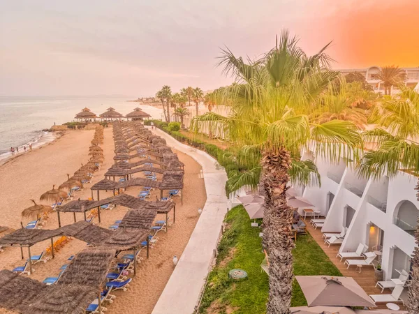 突尼斯Hammamet海滩的景观 — 图库照片