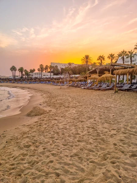 Τοπίο Μια Παραλία Στο Hammamet Τυνησία — Φωτογραφία Αρχείου