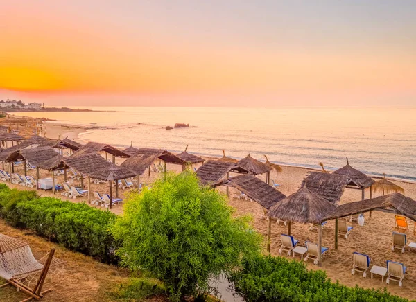 Paesaggio Una Spiaggia Hammamet Tunisia — Foto Stock