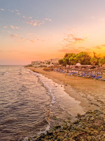 Krajobraz Plaży Hammamet Tunezja — Zdjęcie stockowe