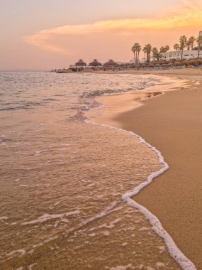 Hammamet, Tunus 'ta bir plajda manzara