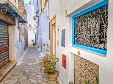 Tunus 'un Hammamet şehrinde bir sokak.