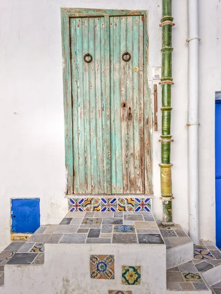 Typické Tuniské Ozdobné Dveře — Stock fotografie