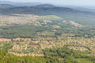 Mallorca 'nın hava manzarası, Balear Adaları, İspanya