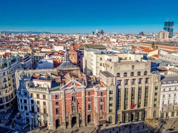 Madrid Spain February 2023 Aerial View Gran Street Because Its — Stock fotografie