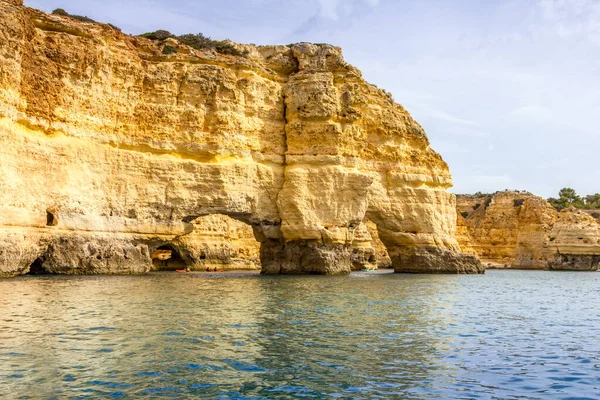 Elefantenfelsen Strand Von Marinha Algarve Portugal — Stockfoto