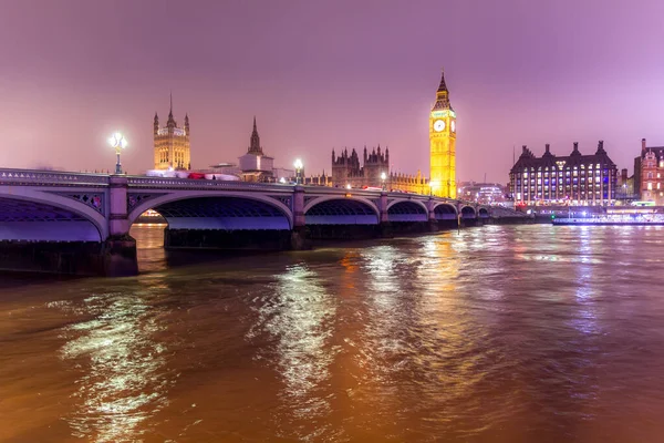 Big Ben Parlamento Westminster Bridge Londra Regno Unito — Foto Stock