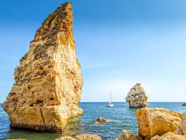 Felsen Und Höhlen Benagil Algarve Portugal — Stockfoto