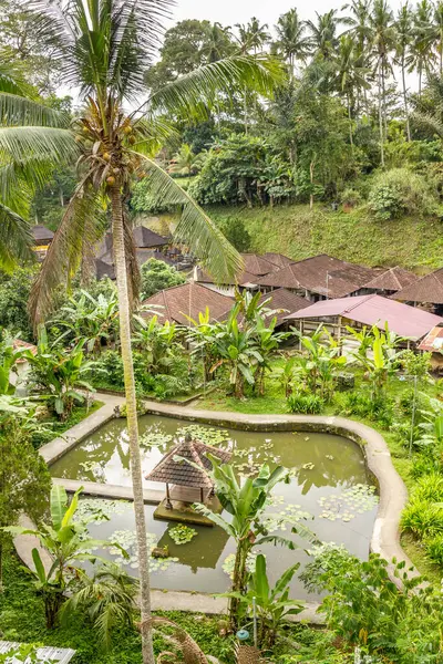 Garten Pura Goa Gajah Bali Indonesien Stockbild