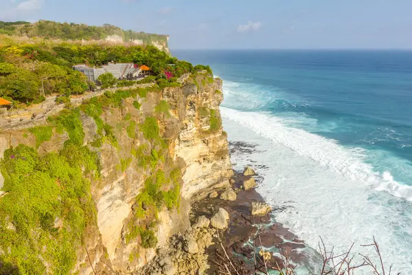 Ulu Watu Cliffs Bali Indonesië Rechtenvrije Stockafbeeldingen