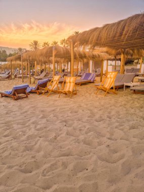 Hammamet, Tunus 'ta bir plajda manzara
