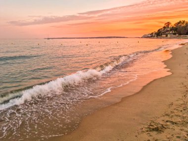 Güney Fransa 'da Golfe Juan' da gün batımı